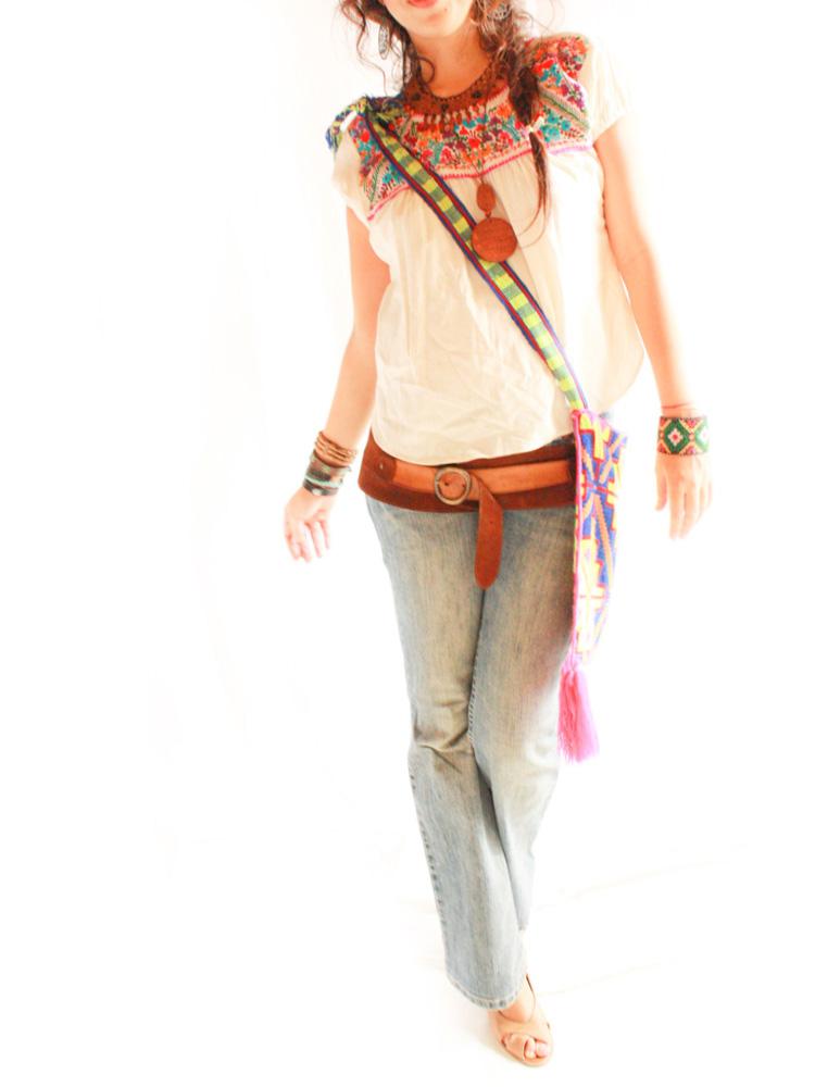 Corazon de Flor Mexican boho embroidered blouse