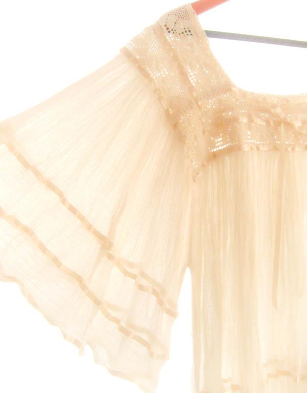 Mexican romantic angel butterfly slevees crochet tunic 
