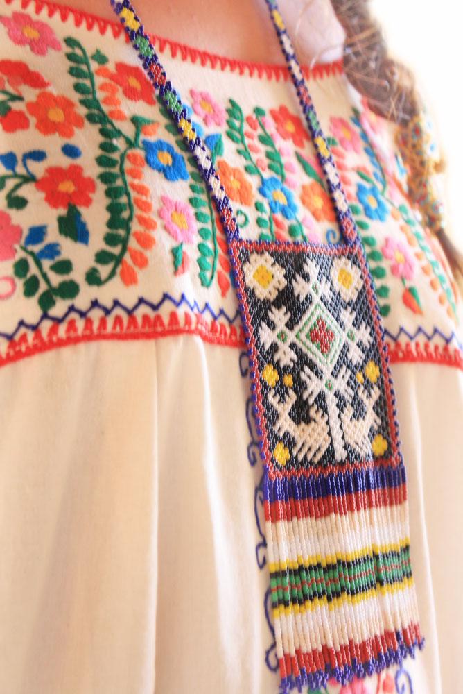 Handmade Mexican Dress from Aida Coronado Mexican embroidered Maxi dress -  Aida Coronado store A heart in every piece