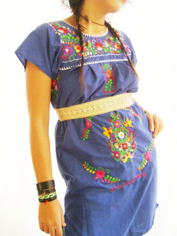Handmade Mexican Dress from Aida Coronado Mexican embroidered Dress Blue Gypsy - Show All - Aida Coronado store A heart in every piece Handmade Mexican Dress from Aida Coronado Mexican embroidered Dress Blue Gypsy - Show All - Aida Coronado store A heart in every piece