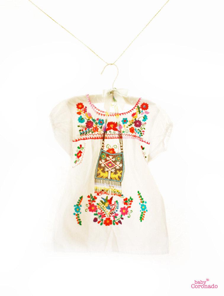 Handmade Mexican Dress from Aida Coronado Mexican dress for baby children -  Aida Coronado store A heart in every piece
