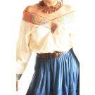 Josefa Mexican cotton long sleeve embroiderd blouse