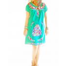 Dress Mexican Floral Embroidered