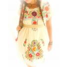 Tonantzin Mexican flowers dress embroidered tunic 