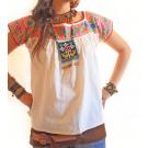 Peace colors fine indie embroidered blouse