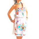 Mexican embroidered 80's bubble top dress