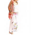 Floral Paz Mexican hand embroidered Maxi skirt